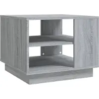 Syfax Table basse sonoma gris 55x55x43 cm bois d'ingénierie