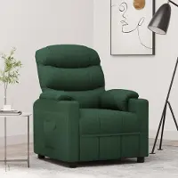 Prolenta Maison Exclusive - Fauteuil relax tissu vert foncé