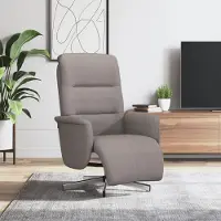 Prolenta Maison Exclusive - Fauteuil relax avec repose-pieds, tissu taupe