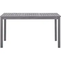 Syfax Table de jardin Délavage gris 140x80x74 cm Bois d'acacia massif