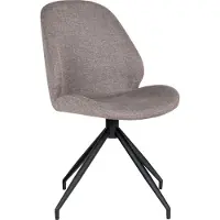 Ebuy24 MonteCarlo chaise de salle à manger pied pivotant marron clair.