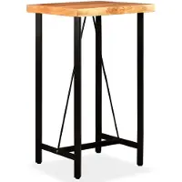 The Living Store Bartisch Akazie Massivholz 60 x 60 x 107 cm