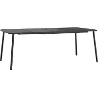 Syfax Table de jardin anthracite 200x100x71 cm acier