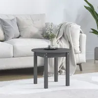 Prolenta Maison Exclusive - Table basse grise Ø 45x40 cm en bois massif de pin