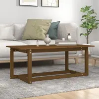 vidaXL Table basse design marron miel 110x55x45 cm pin massif - Tables basses 2025 Neu5067804 1parcel