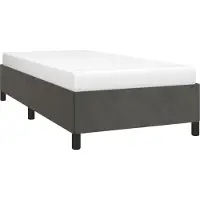 Syfax Cadre de lit sans matelas gris foncé 80x200 cm velours