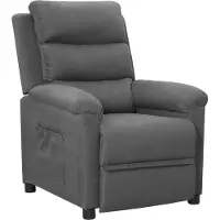 The Living Store fauteuil de relaxation en tissu gris clair