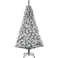 Black Box Arbre de Noël artificiel Millington - 127x127x230 cm - PVC - Vert glacé