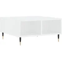 Syfax Table basse blanc 60x60x30 cm bois d'ingénierie