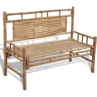 The Living Store banc de jardin 120 cm en bambou