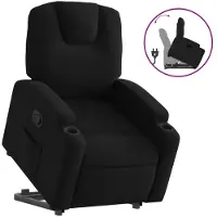 Syfax Fauteuil inclinable noir tissu
