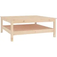 Syfax Table basse 100x100x40 cm Bois de pin massif