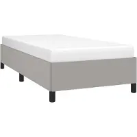 Syfax Cadre de lit sans matelas gris clair 80x200 cm tissu