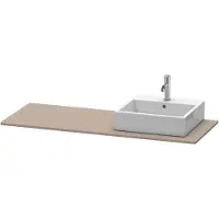 Duravit Console XSquare, 1 découpe à droite, 1400x16x550mm, XS060GR4343