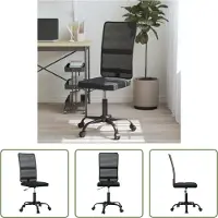 The Living Store Chaise de bureau noir filet