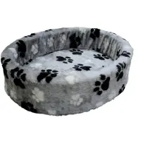 Nobby Lit pour animaux de compagnie "Zampa" en peluche, gris, 50 cm, disponible en 3 couleurs