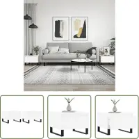 The Living Store Tables basses 2 pcs. Blanc 50x46x35 cm Bois composite