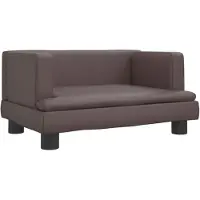Syfax Lit pour chien marron 60x40x30 cm similicuir
