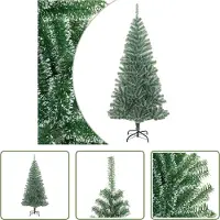 The Living Store Sapin de Noël artificiel enneigé Vert 210 cm