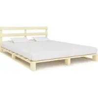 Syfax Cadre de lit de palette sans matelas bois massif pin 180x200 cm