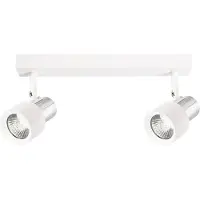 Milagro Bande blanche 2 spots blancs avec chromes mobiles 2xGU10 10W Cino
