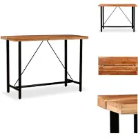 vidaXL Table de bar en acacia massif 150 x 70 x 107 cm - Tables de salle à manger