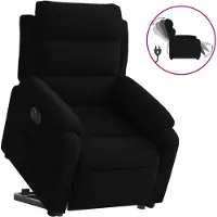 Syfax Fauteuil inclinable électrique noir velours