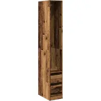 Syfax Garde-robe vieux bois 30x50x200 cm bois d'ingénierie