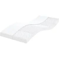 Syfax Matelas en mousse blanc 90x210 cm 7 zones dureté 20 ILD