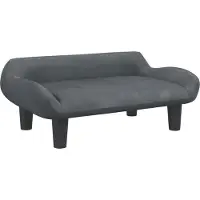 Syfax Lit pour chien gris foncé 70x40x24 cm velours