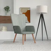 Prolenta Maison Exclusive - Fauteuil relax gris clair velours