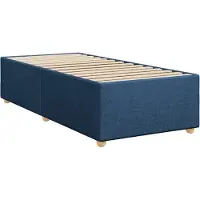 Syfax Cadre de lit sans matelas bleu 90x200 cm tissu