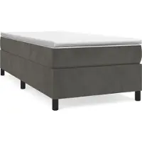 Syfax Sommier à lattes de lit et matelas Gris foncé 90x200 cm Velours