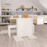 Prolenta Maison Exclusive - Table à manger blanche 110x60x75 cm Matériau dérivé du bois