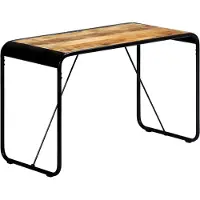 Syfax Table à manger 118x60x76 cm Bois de manguier massif brut