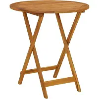 Syfax Table pliable de jardin 70 cm Bois d'acacia solide