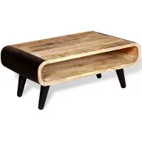Syfax Table basse Bois de manguier brut 90x55x39 cm