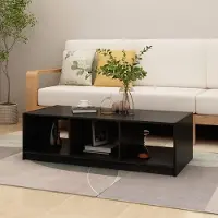vidaXL Best Möbel Table basse noire 110x50x34 cm Pin massif - Tables basses CL3557678 1parcel
