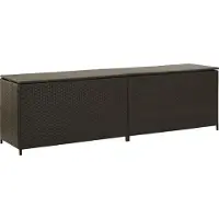 The Living Store Gartenbox Poly Rattan 200x50x60 cm Braun
