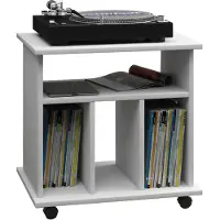VCM Table latérale en bois | Table basse simple | Rouleaux souples | Dimensions env. H. 59 x W. 60 x D. 45 cm | Table basse enroulable - Tabina