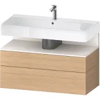 Duravit Collection One Meuble sous-lavabo, 1 tiroir et 1 coulissant, 990x470x590mm, en niche blanc supermatt, QA4395084300010