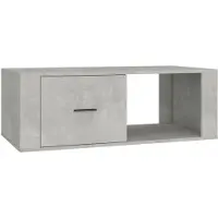 Syfax Table basse Gris béton 100x50,5x35 cm Bois d'ingénierie