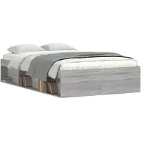Syfax Cadre de lit sans matelas sonoma gris 120x190 cm