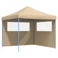 Syfax Tente de réception pliable escamotable avec 2 parois latérales