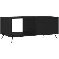 Syfax Table basse noir 90x50x40 cm bois d'ingénierie