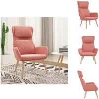 vidaXL Fauteuil Relax en velours rose - Fauteuil