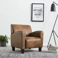Prolenta Maison Exclusive - Fauteuil marron 70 x 69 x 72 cm en simili daim