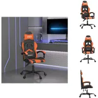 vidaXL Chaise de jeu pivotante noir et orange similicuir - chaise de jeu