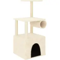 Syfax Arbre à chat avec griffoirs en sisal crème 109,5 cm