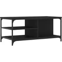 Syfax Table basse Noir 100x50x45 cm Bois d'ingénierie